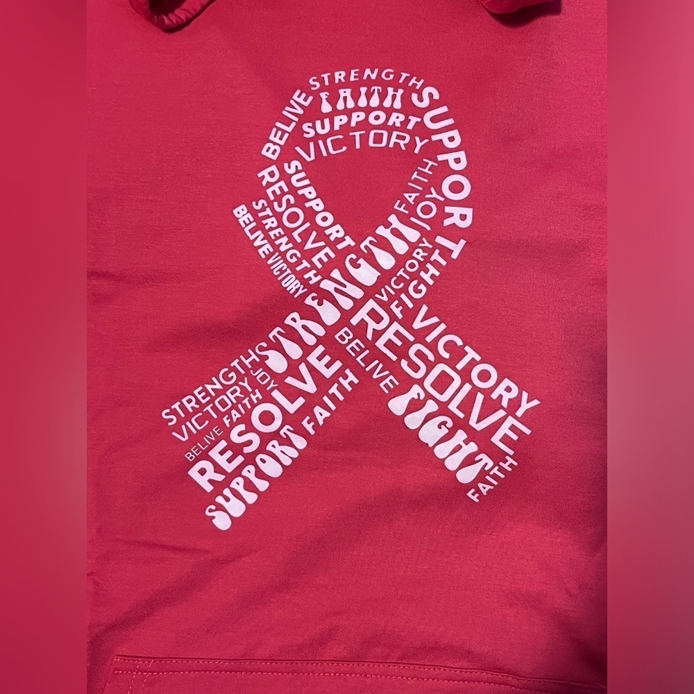 NEW- Jiu Ding “Resolve” Breast Cancer Hoodie (Pink) - Unisex